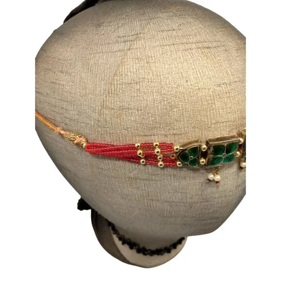 Hair Jewelry Headpiece Hairband Rhinestone Bollywood Beaded Headband Belt - Picture 5 of 10